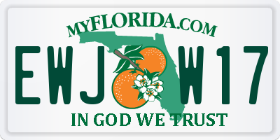 FL license plate EWJW17