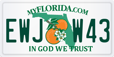 FL license plate EWJW43