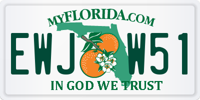 FL license plate EWJW51