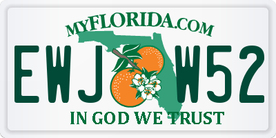FL license plate EWJW52