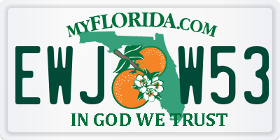 FL license plate EWJW53