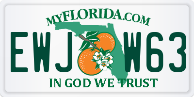 FL license plate EWJW63