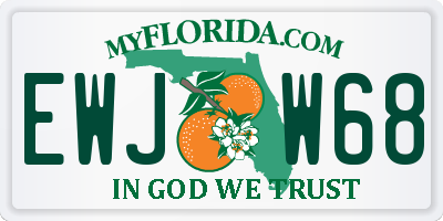 FL license plate EWJW68