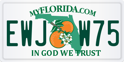 FL license plate EWJW75