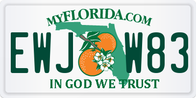 FL license plate EWJW83