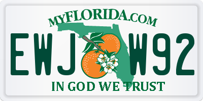 FL license plate EWJW92