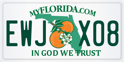 FL license plate EWJX08