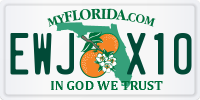 FL license plate EWJX10