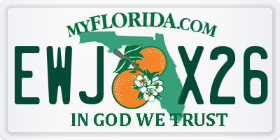 FL license plate EWJX26