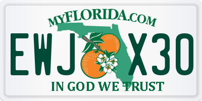 FL license plate EWJX30