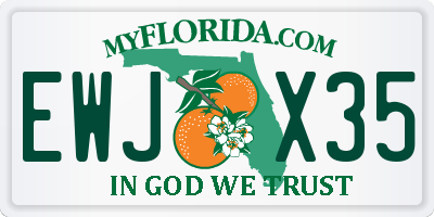FL license plate EWJX35