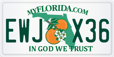 FL license plate EWJX36