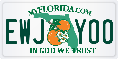 FL license plate EWJY00