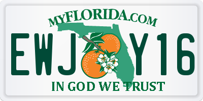 FL license plate EWJY16