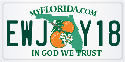 FL license plate EWJY18