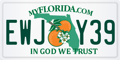 FL license plate EWJY39