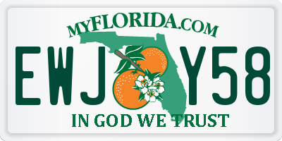 FL license plate EWJY58