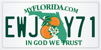FL license plate EWJY71