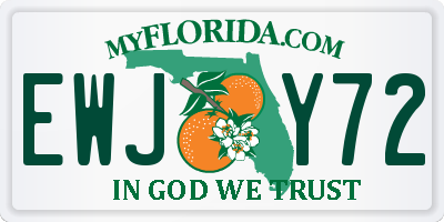 FL license plate EWJY72