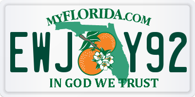 FL license plate EWJY92