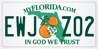 FL license plate EWJZ02