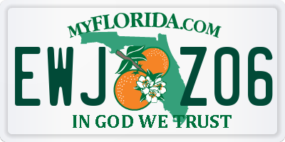FL license plate EWJZ06