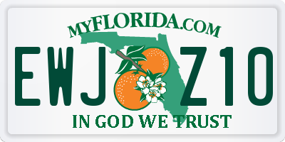 FL license plate EWJZ10