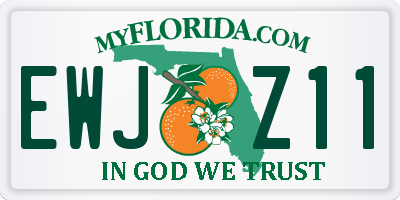 FL license plate EWJZ11