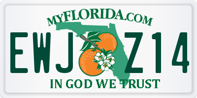 FL license plate EWJZ14