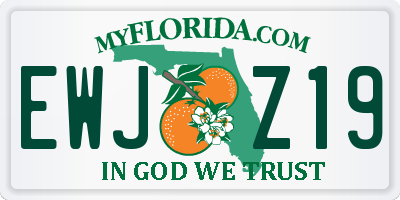 FL license plate EWJZ19