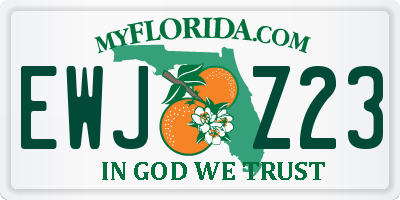 FL license plate EWJZ23