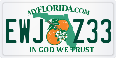 FL license plate EWJZ33