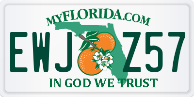FL license plate EWJZ57