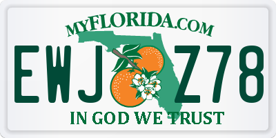FL license plate EWJZ78