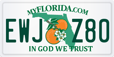 FL license plate EWJZ80