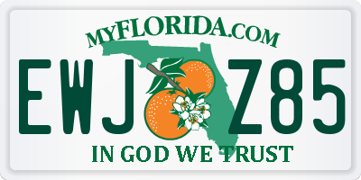 FL license plate EWJZ85