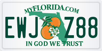 FL license plate EWJZ88