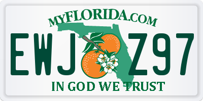 FL license plate EWJZ97
