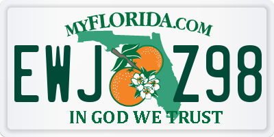 FL license plate EWJZ98