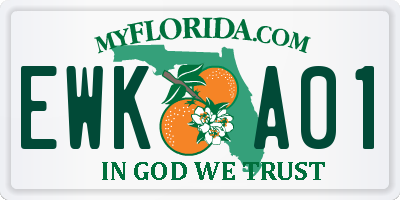 FL license plate EWKA01