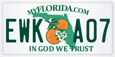 FL license plate EWKA07
