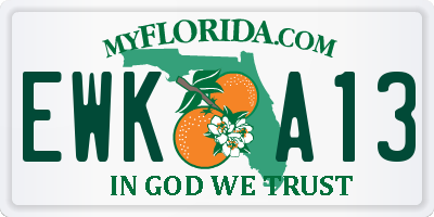 FL license plate EWKA13
