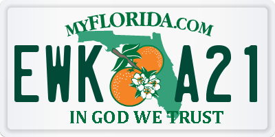 FL license plate EWKA21
