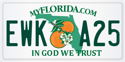 FL license plate EWKA25