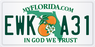 FL license plate EWKA31