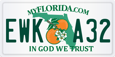 FL license plate EWKA32