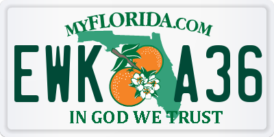 FL license plate EWKA36