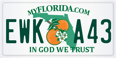 FL license plate EWKA43