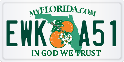 FL license plate EWKA51