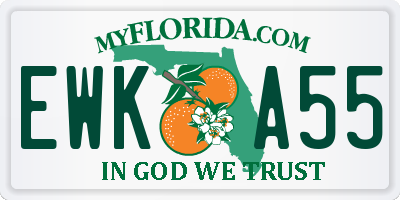 FL license plate EWKA55